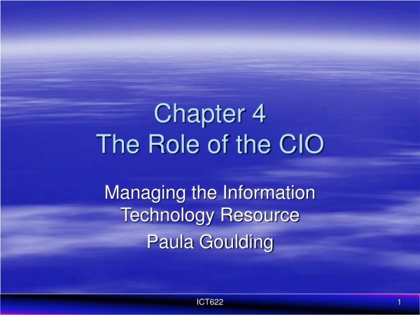 Chapter 4 The Role of the CIO