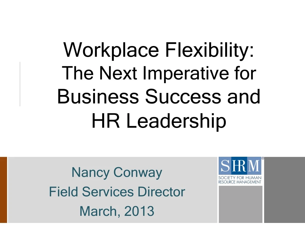 workplace flexibility the next imperative
