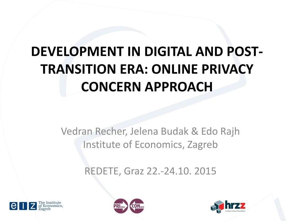 development in digital and post transition era online privacy concern approach