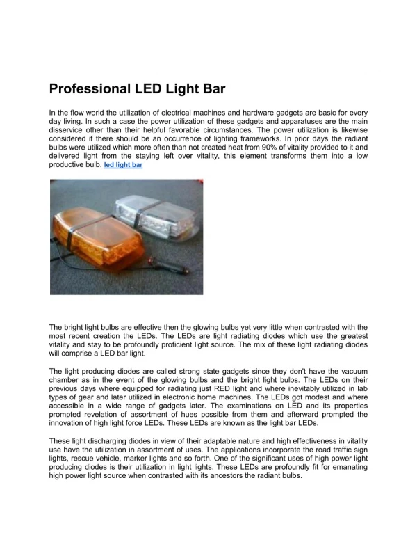 Professional LED Light Bar