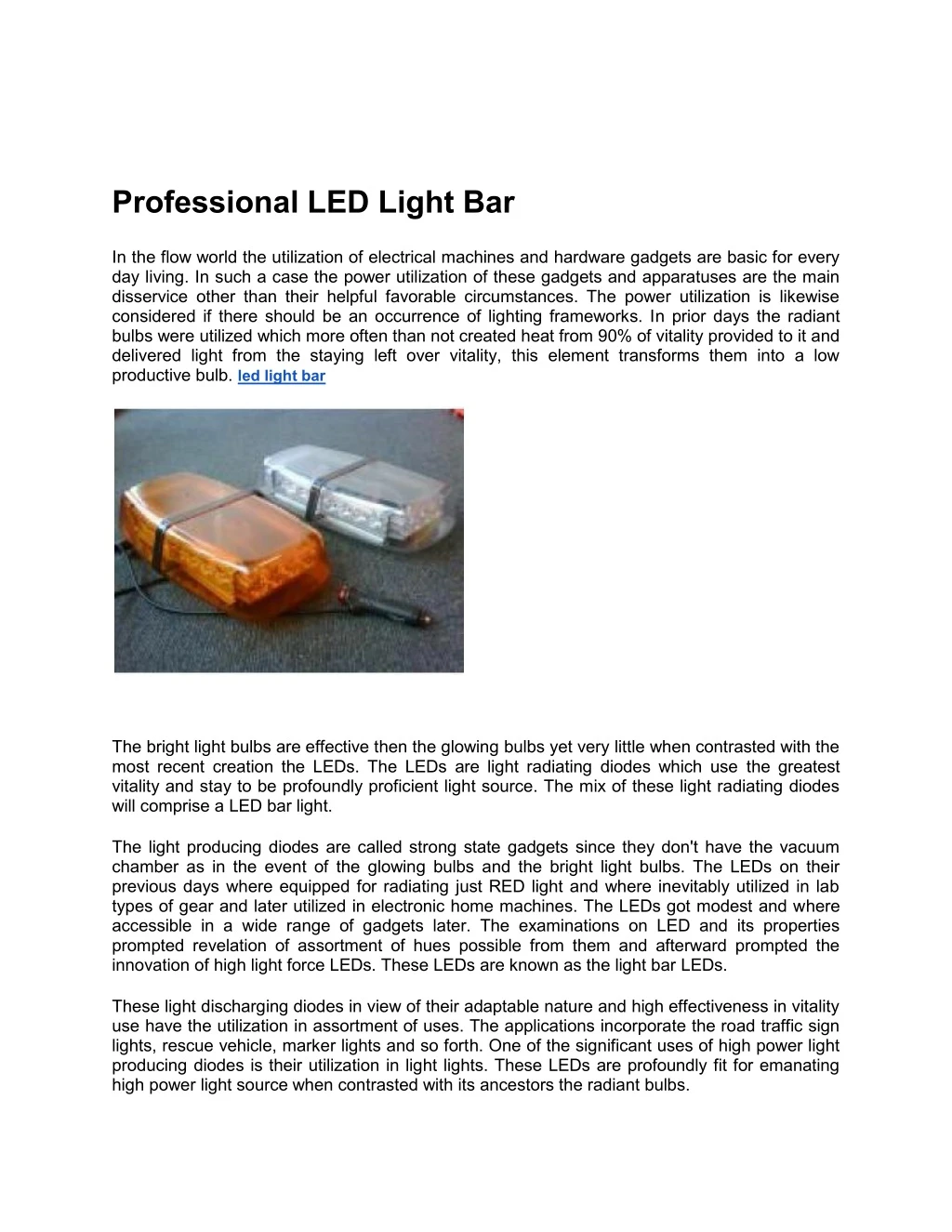 professional led light bar
