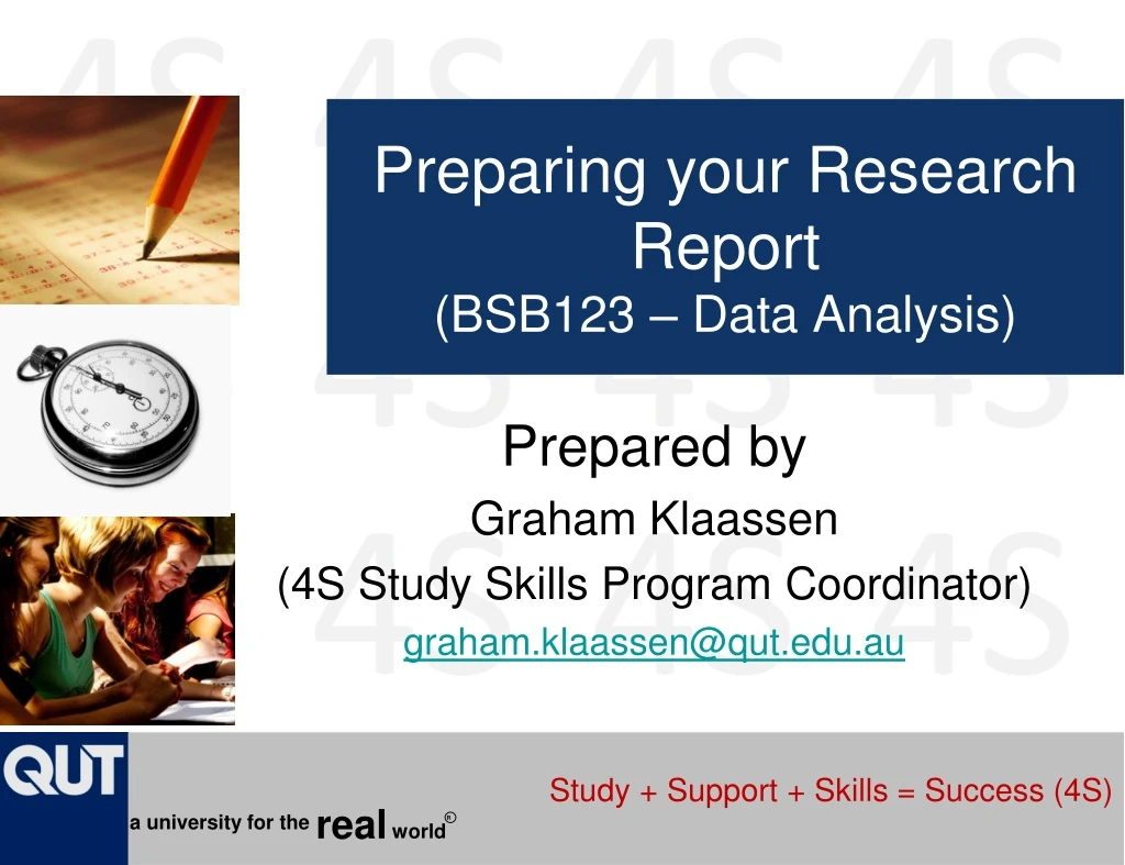 preparing your research report bsb123 data analysis