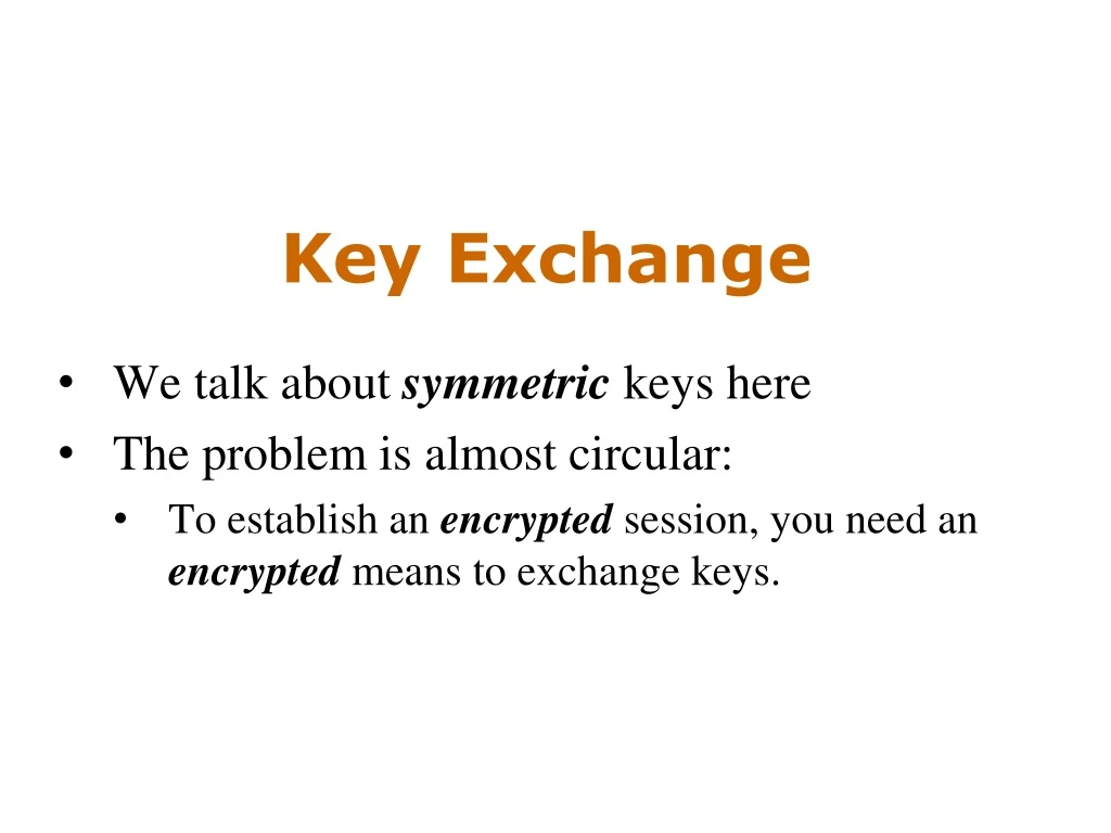 key exchange