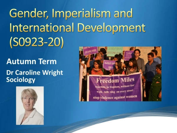 Gender, Imperialism and International Development (S0923-20)
