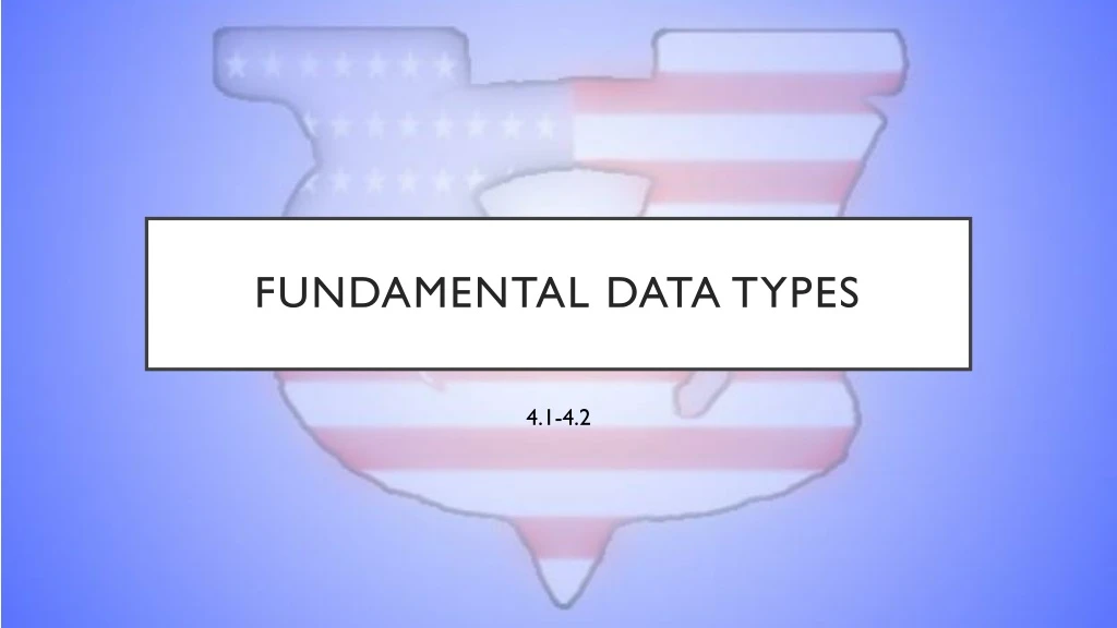 fundamental data types