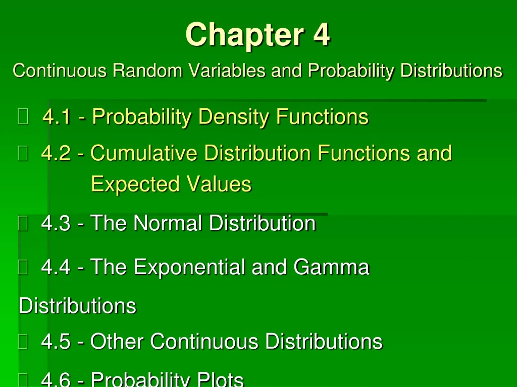 chapter 4 continuous random variables and probability distributions