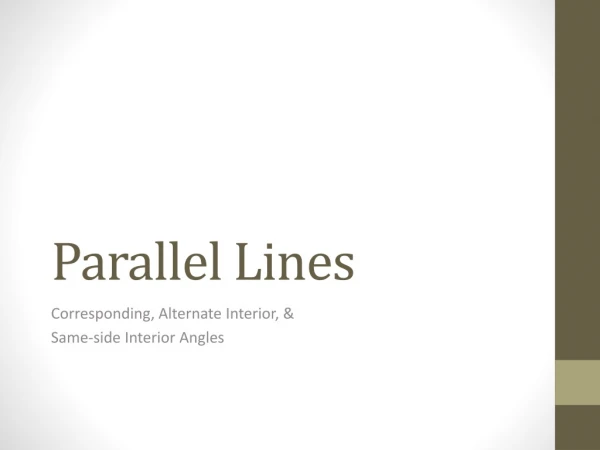 Parallel Lines