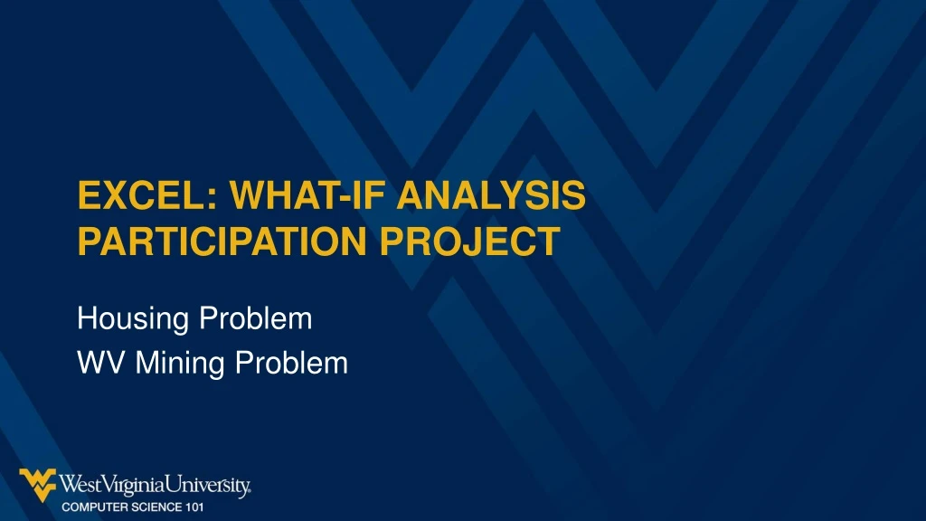 excel what if analysis participation project