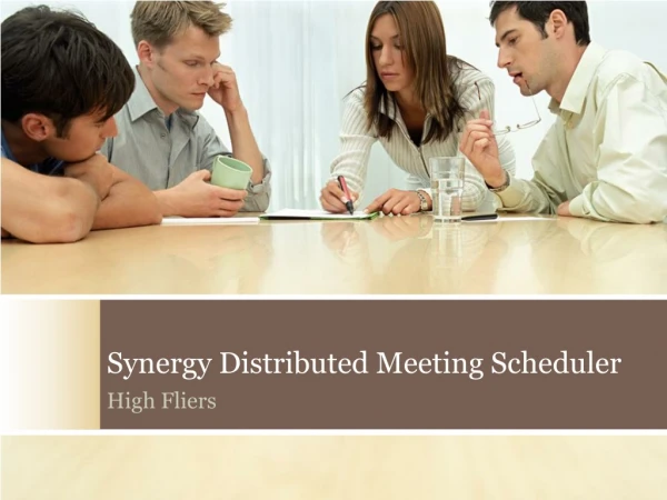 Synergy Distributed Meeting Scheduler