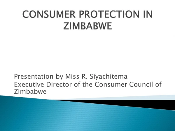CONSUMER PROTECTION IN ZIMBABWE