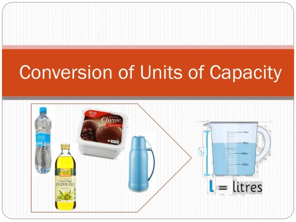 Conversion of Units of Capacity