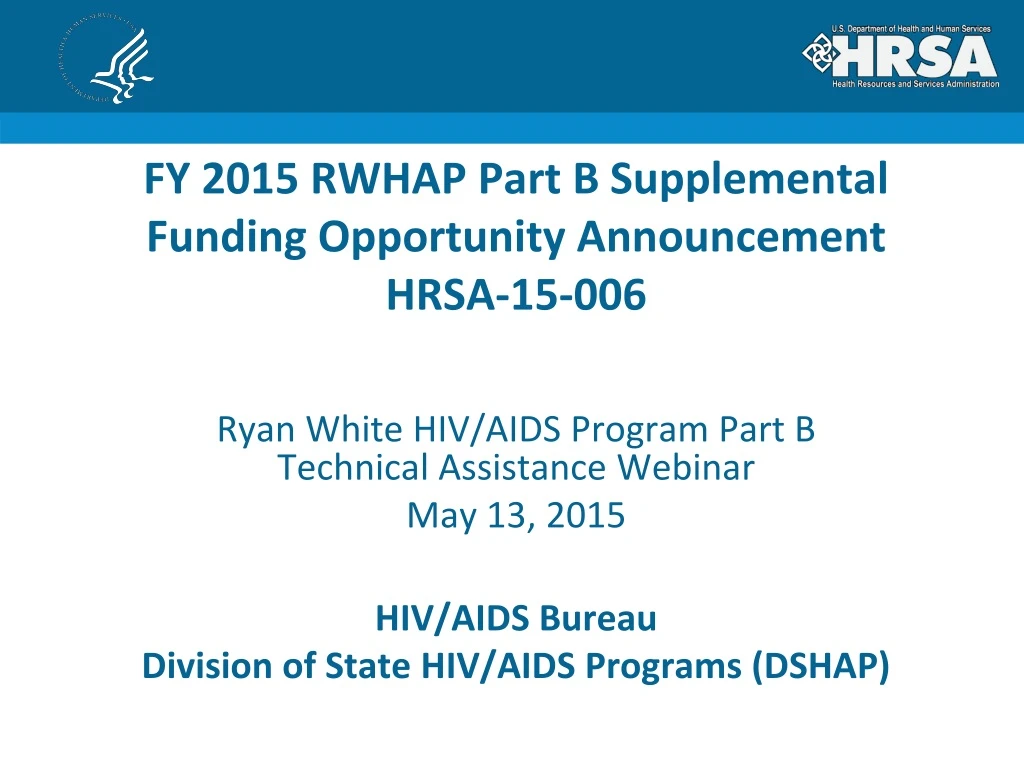 hiv aids bureau division of state hiv aids programs dshap