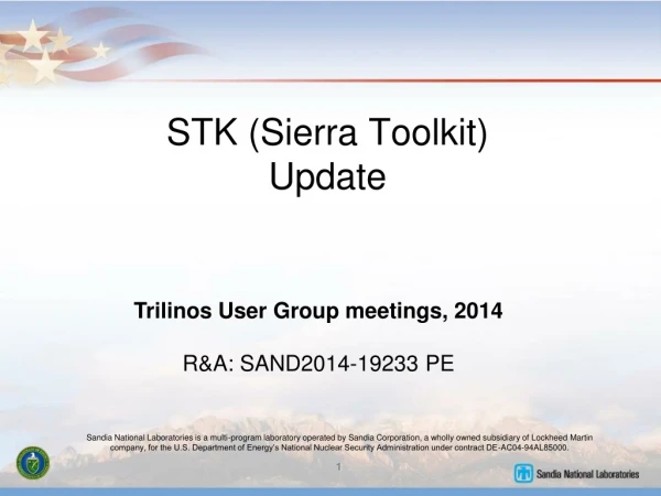 STK (Sierra Toolkit) Update