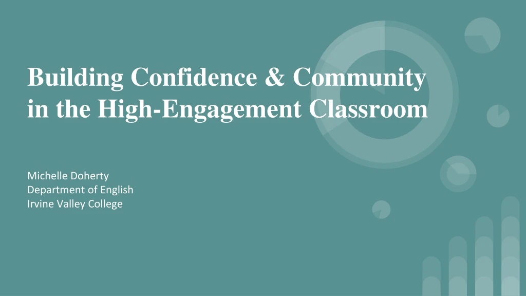 building confidence community in the high engagement classroom