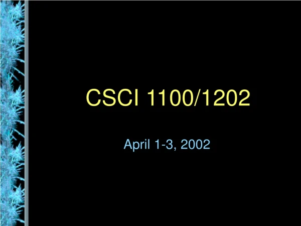 CSCI 1100/1202