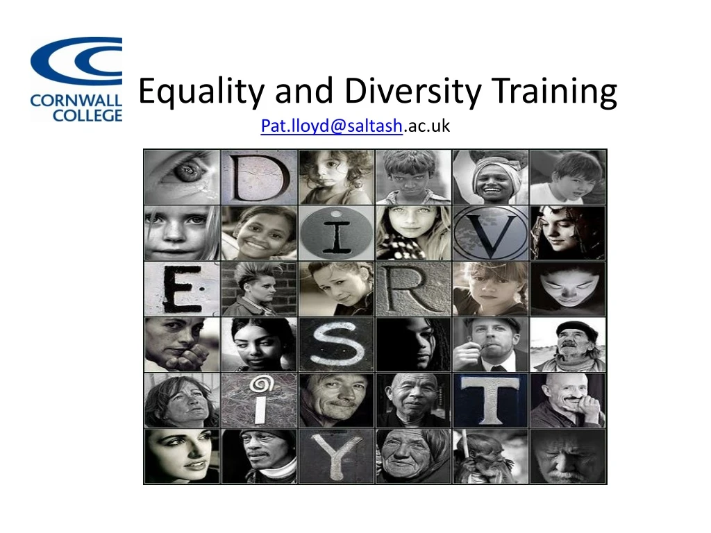 equality and diversity training pat lloyd@saltash ac uk