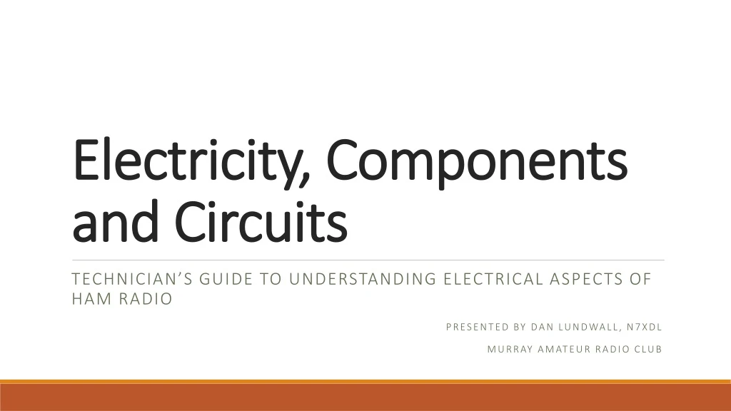 electricity components and circuits