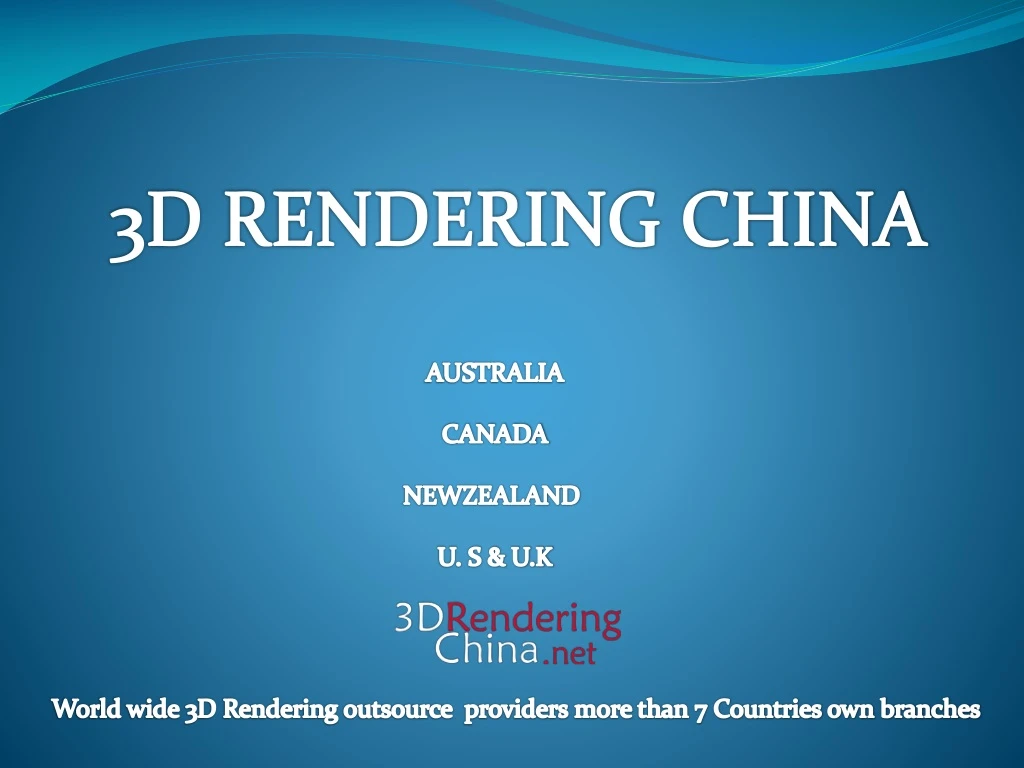3d rendering china