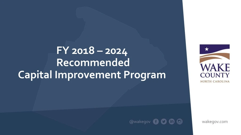 fy 2018 2024 recommended capital improvement program