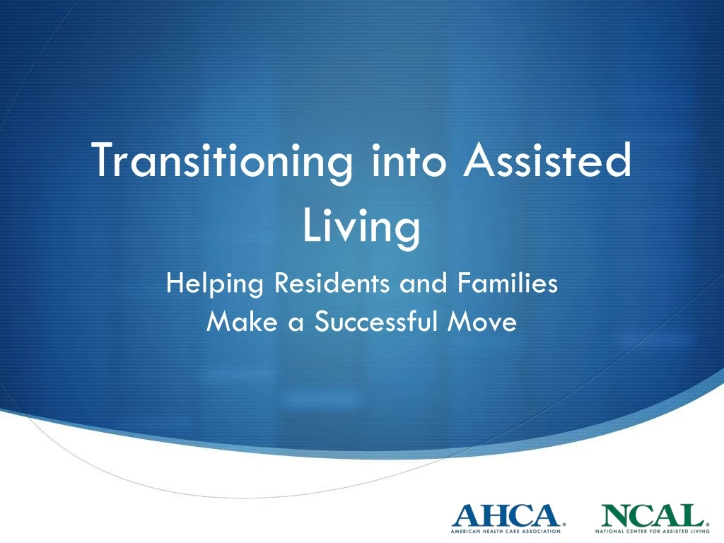 transitioning into assisted living