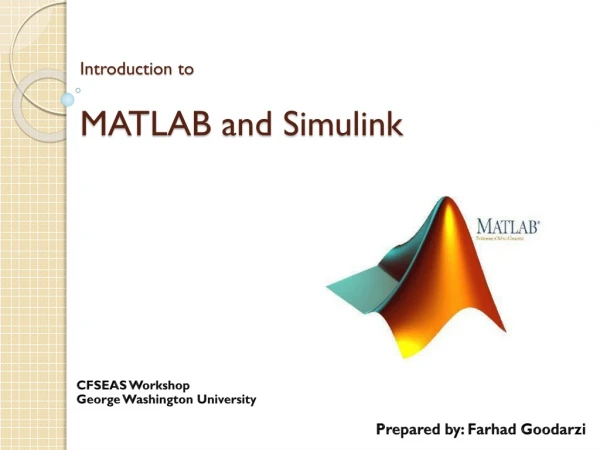 Introduction to MATLAB and Simulink