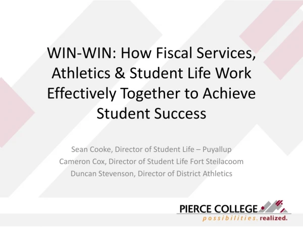 Sean Cooke, Director of Student Life – Puyallup