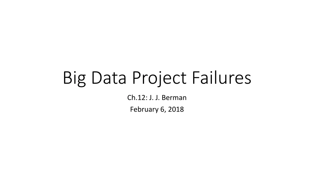 big data project failures