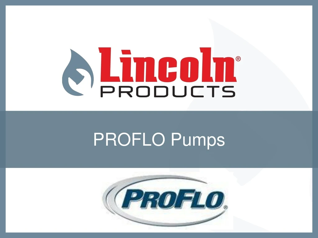 proflo pumps