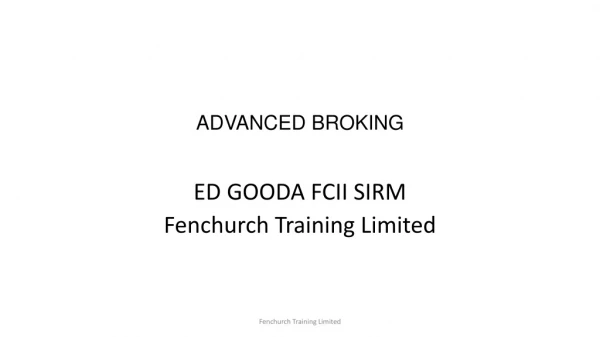 ADVANCED BROKING