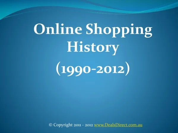 Online shopping history