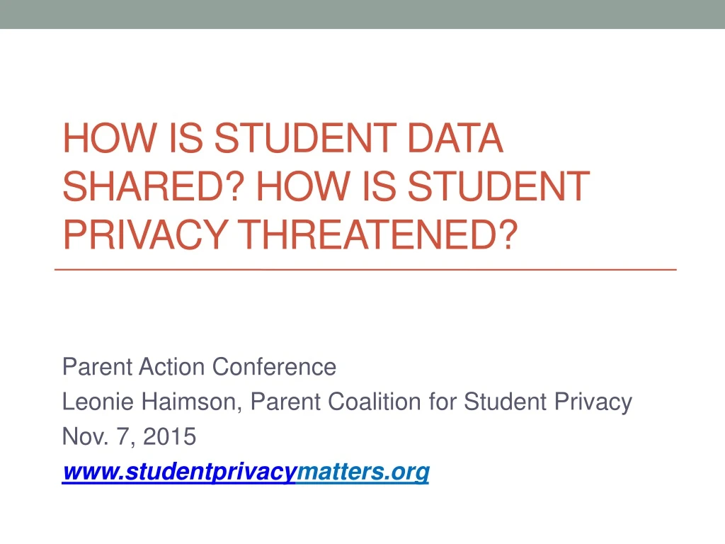 how is student data shared how is student privacy threatened