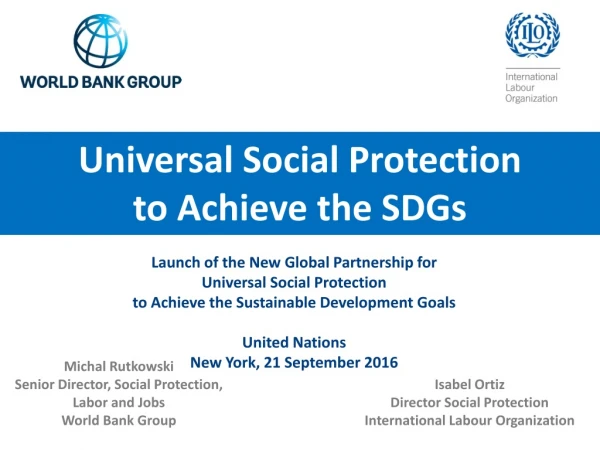 Launch of the New Global Partnership for Universal Social Protection