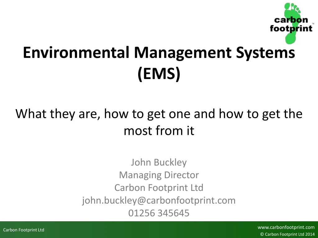 environmental management systems ems what they
