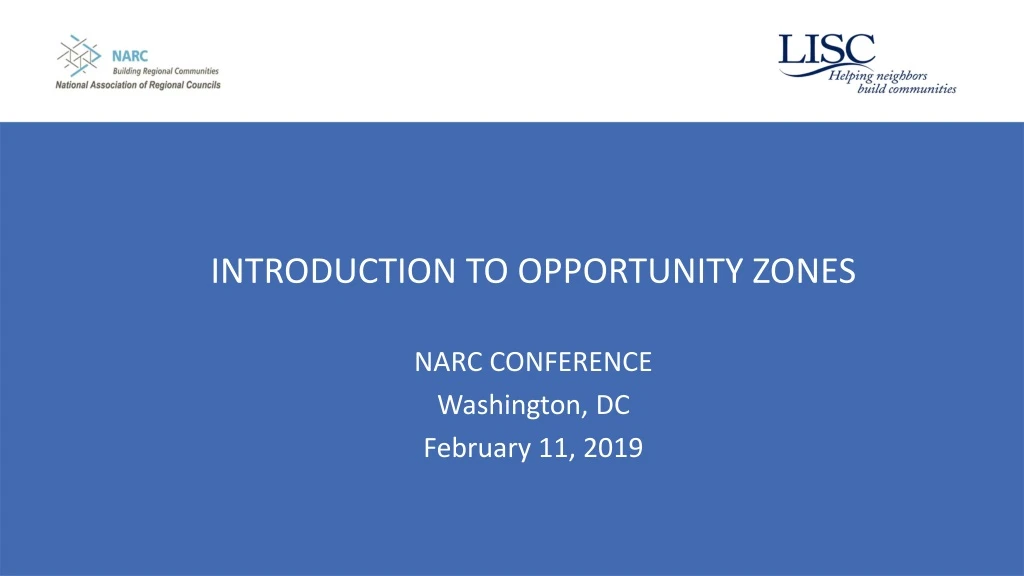 introduction to opportunity zones narc conference