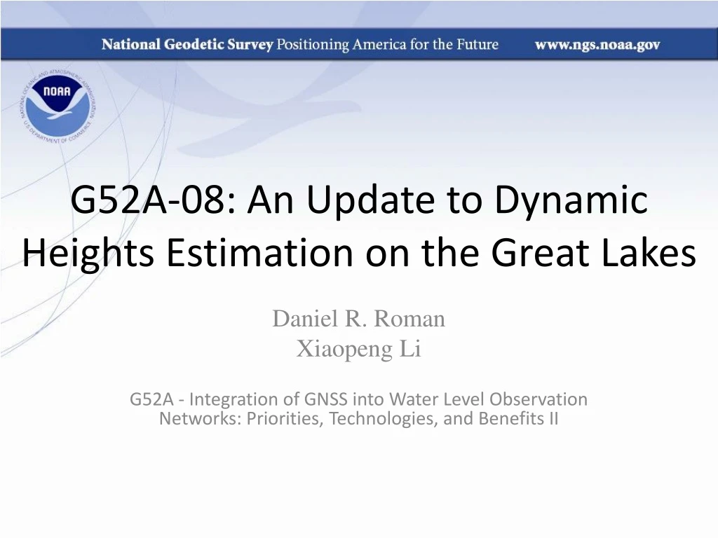 g52a 08 an update to dynamic heights estimation on the great lakes