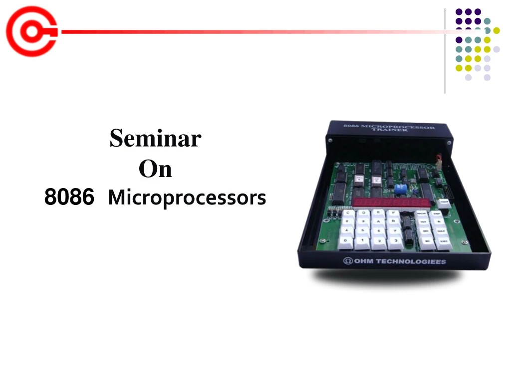 seminar on 8086 microprocessors