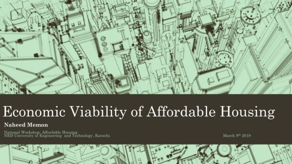 Economic Viability of Affordable Housing