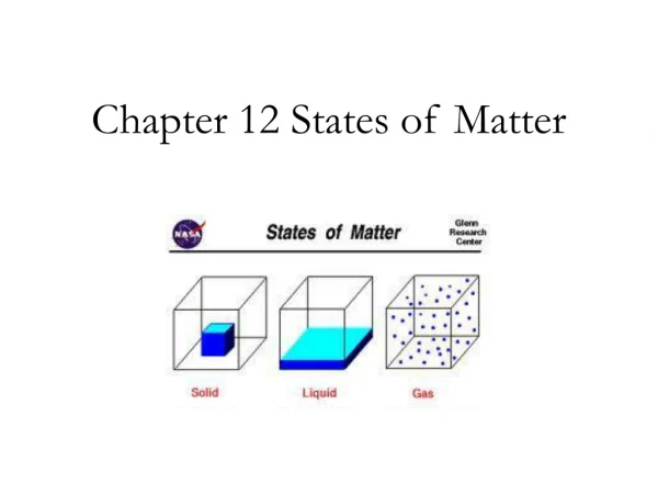 Chapter 12 States of Matter