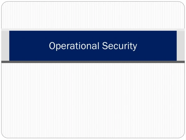 Operational Security