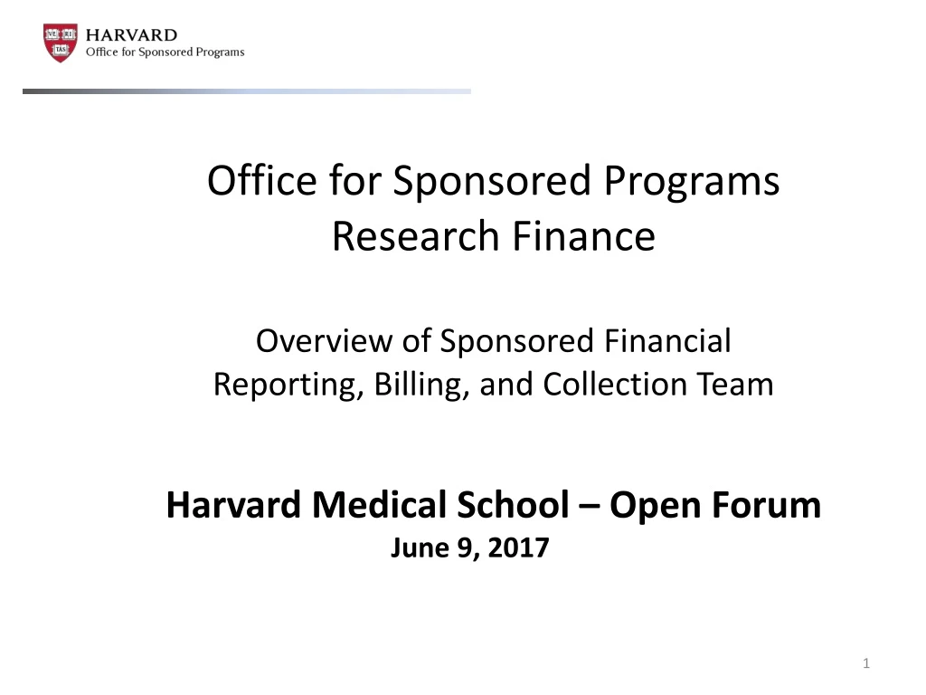 office for sponsored programs research finance