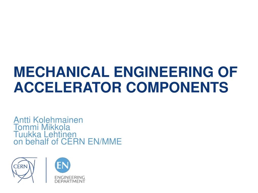mechanical engineering of accelerator components