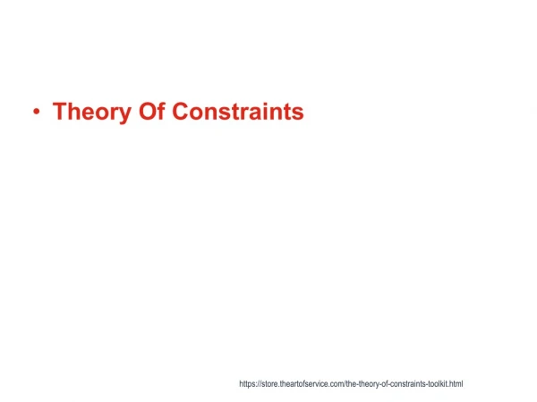 Theory Of Constraints