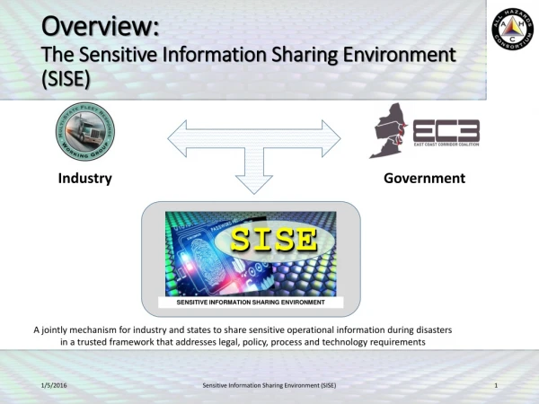 Overview: The Sensitive Information Sharing Environment (SISE)