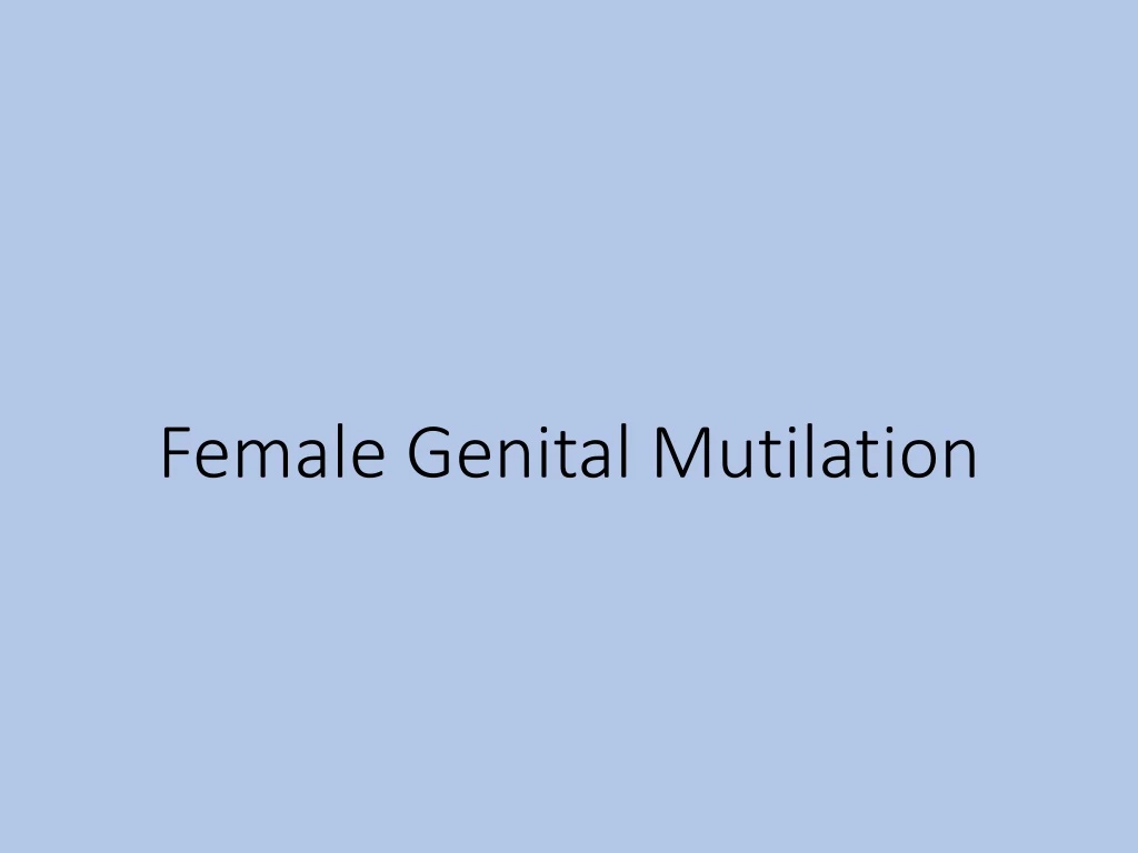 female genital mutilation