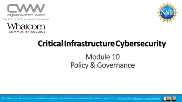 Module 10 Policy &amp; Governance