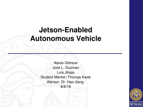 Jetson-Enabled Autonomous Vehicle