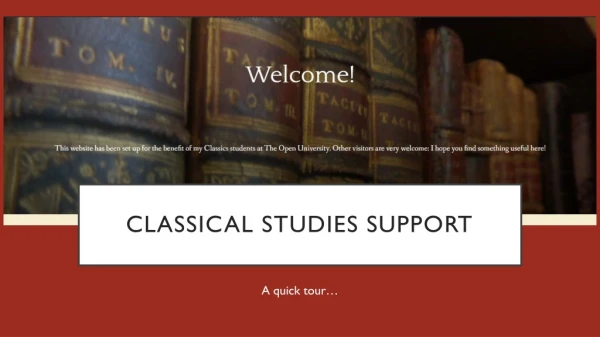 Classical Studies Support