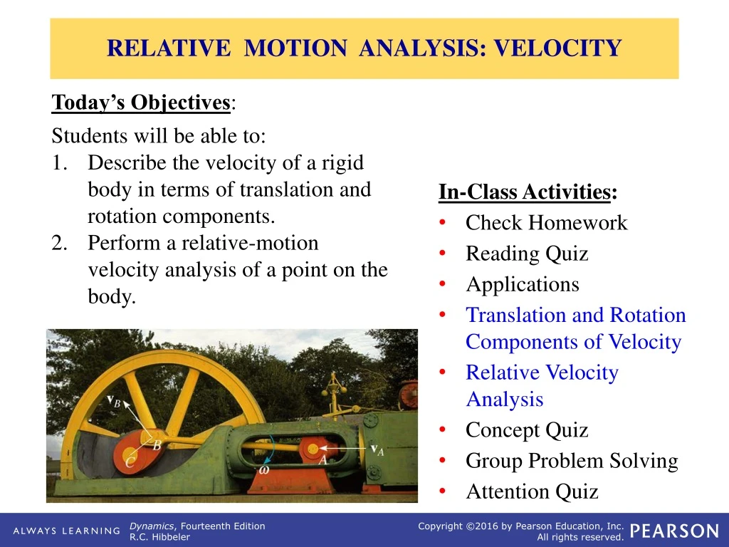 relative motion analysis velocity