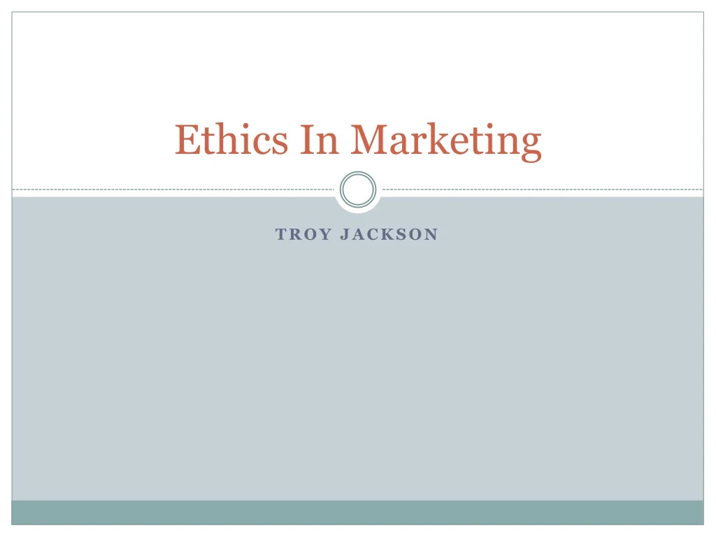 ethics in marketing