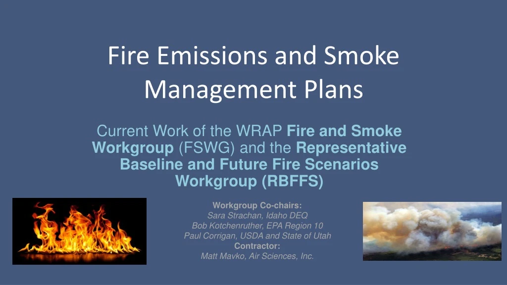 fire emissions and smoke management plans